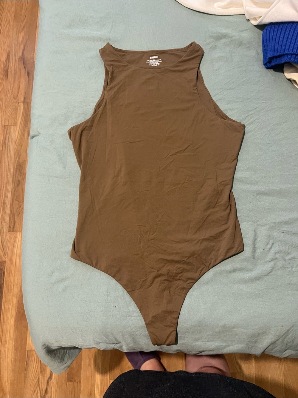 SKIMS Brown Sleeveless Kids One-Piece Bodysuit